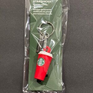 🎀NWT🎀Starbucks Red Cup Reusable Hot Cup Lid Stopper Keychain